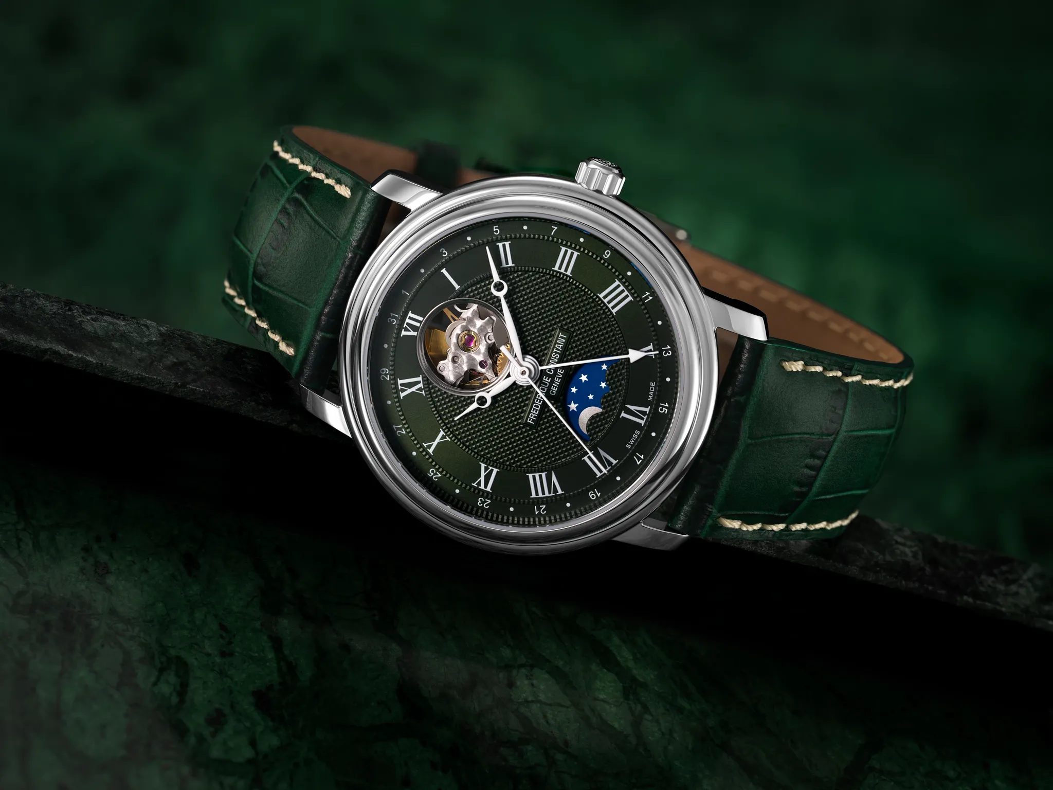 Classics Heart Beat Moonphase Date Watch FC-335MCGRW4P26